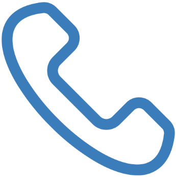 A blue telephone icon