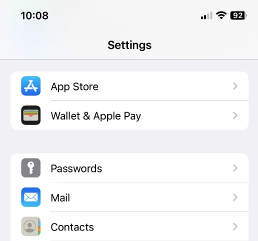 First step for iPhone