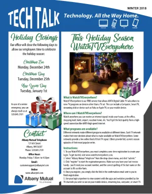 Newsletter 2018 Winter cover