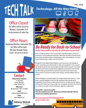 Newsletter 2019 Fall cover