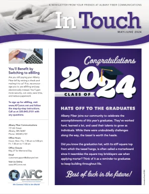 A thumbnail of the May/June newsletter