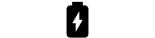 Icon of a battery with a lightning bolt graphic.