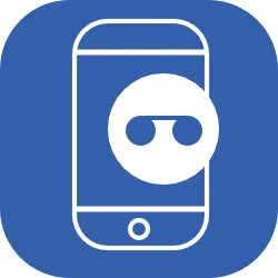 A phone with a tape recording mark