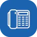 Icon of a cordless, business phone with many buttons.