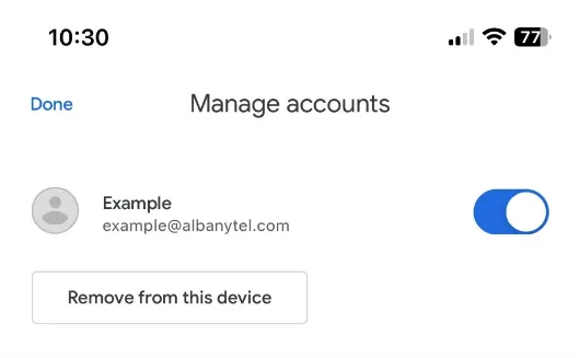 Third step of gmail app