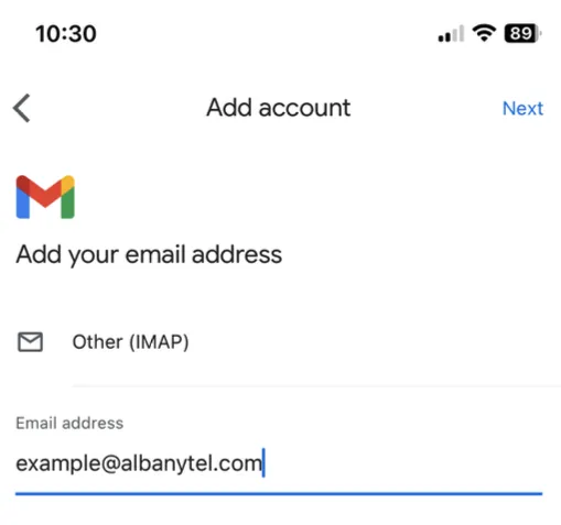 Eighth step of gmail app