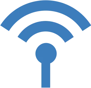 A blue Internet icon