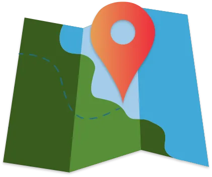 A cartoon map