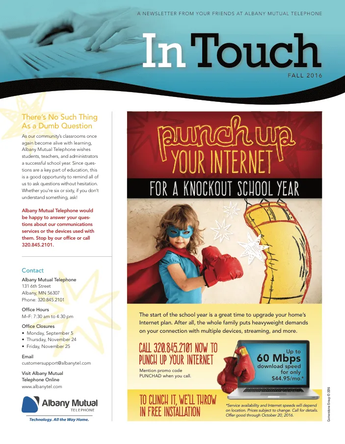 Newsletter 2016 Fall cover