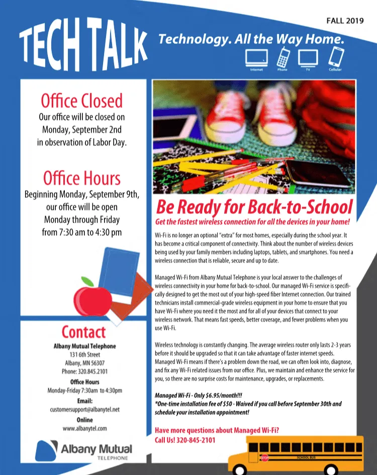 Newsletter 2019 Fall cover
