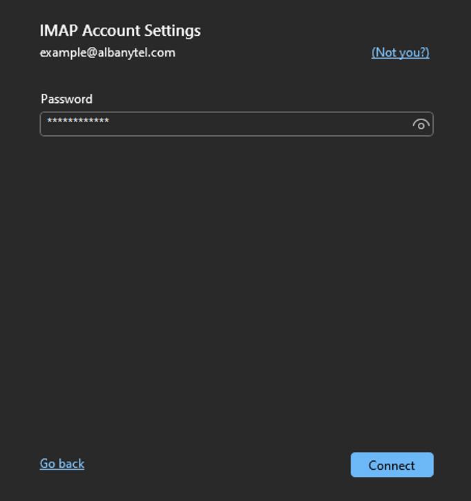 IMAP account settings