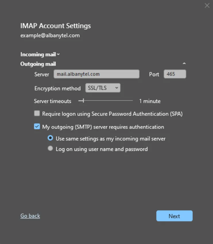 Sixth step for Outlook App