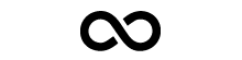 Icon of the symbol for infinity.